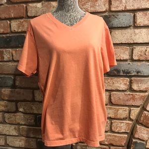 J CREW basic pale orange t-shirt. Medium weight material.
